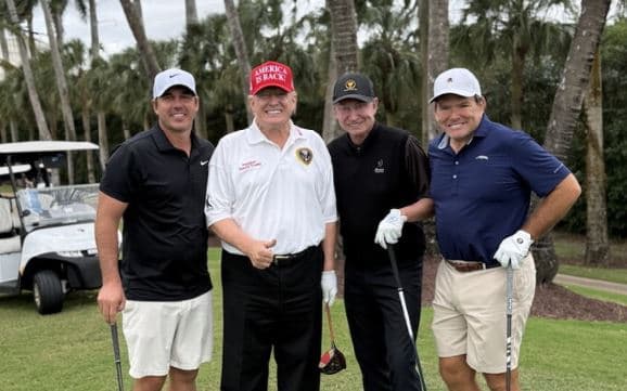 캐나다 영웅 웨인 그레츠키, 트럼프 대통령과 골프 사진 또 논란