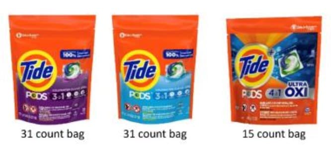P&amp;G, 'Tide' 세탁세제  820만봉 리콜