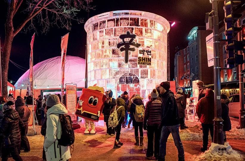 '신라면' 퀘백 제대로 홀렸다 … 북미 최대 겨울축제 'K-푸드 열풍'