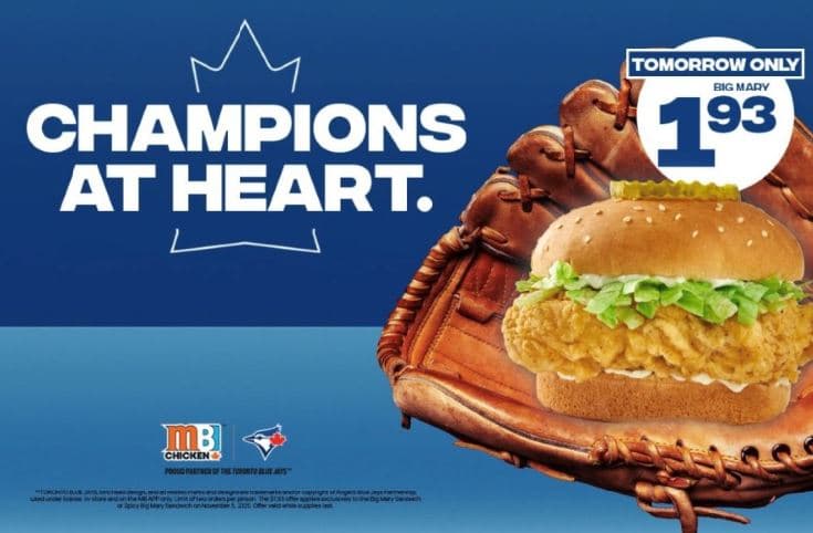 메리 브라운스, 블루제이스 시즌 종료 기념 "2달러 버거" 이벤트