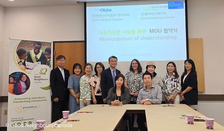 OKTA 윈저-굿네이버스 캐나다, 파트너십 MOU 체결