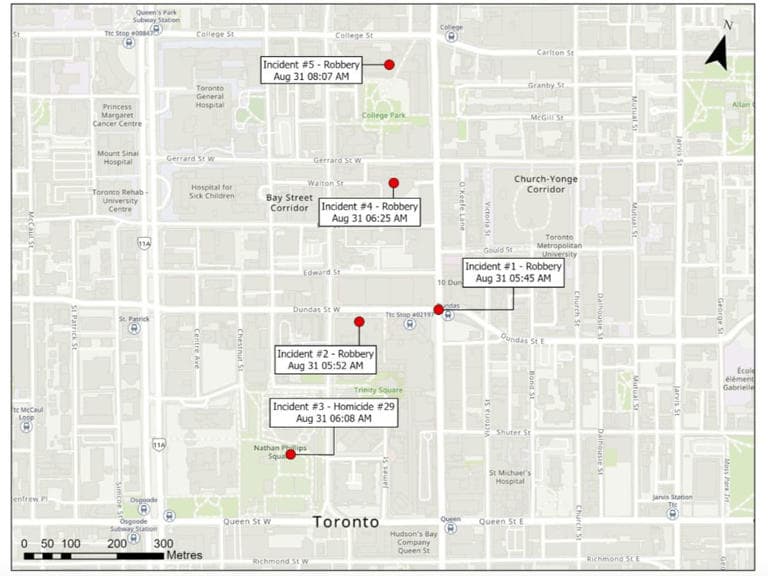 토론토 퀸-베이 일대 살인 및 연쇄 강도사건…12세 소년 포함 충격